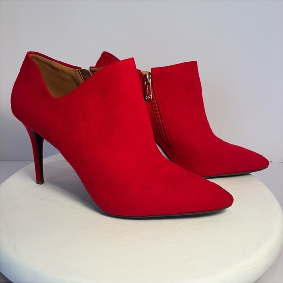 MobWife Red Stiletto Ankle Boot Sz 10 Siren Date Night NWOT Jessica Simpson - Picture 1 of 7